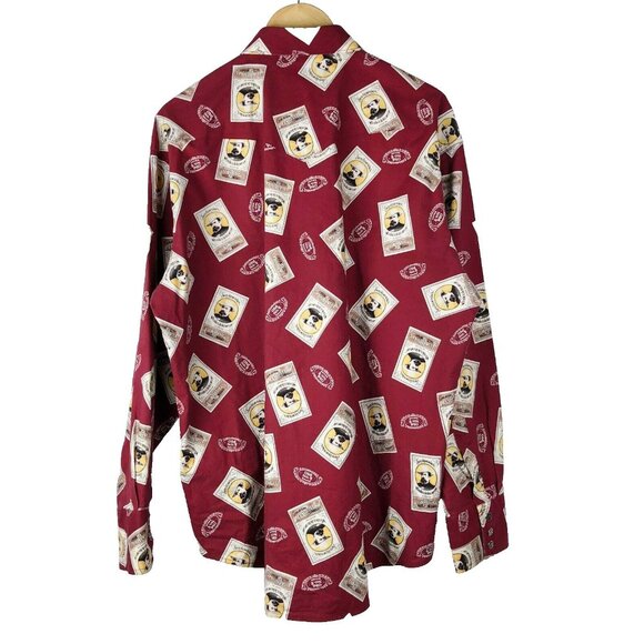 JACK DANIELS Shirt Mens Size XL Western Snap Long Sleeve Cowboy Old No 7 Whiskey - Picture 2 of 5